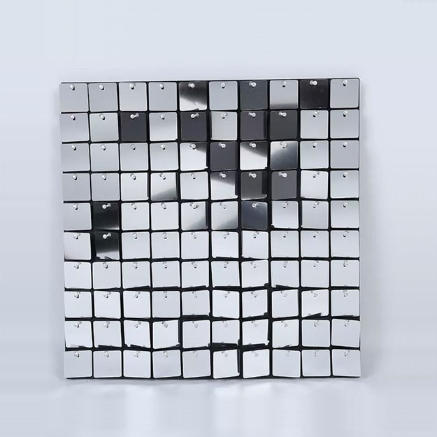 사각 스팽글 백드롭 패널(실버)1개