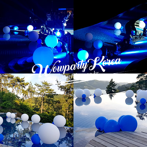 팬텀싱어 야외촬영장 풍선데코(조명)