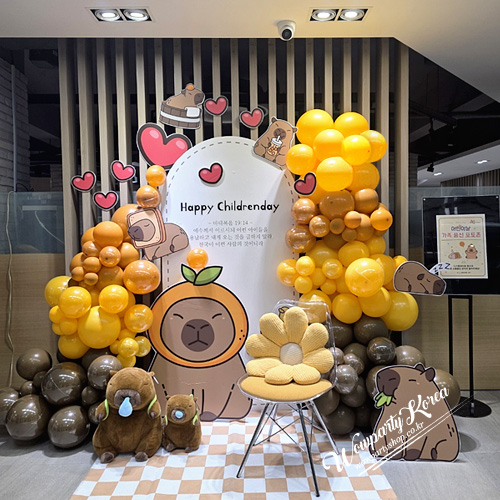 어린이날 카피바라 풍선 포토존